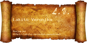 Lakits Veronika névjegykártya